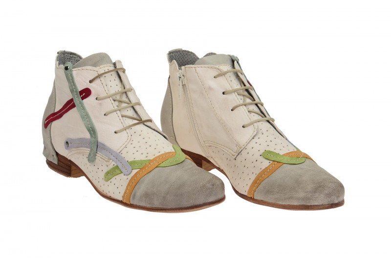 Charme Stiefelette weiß grau kombi Gr 36 - 721-M