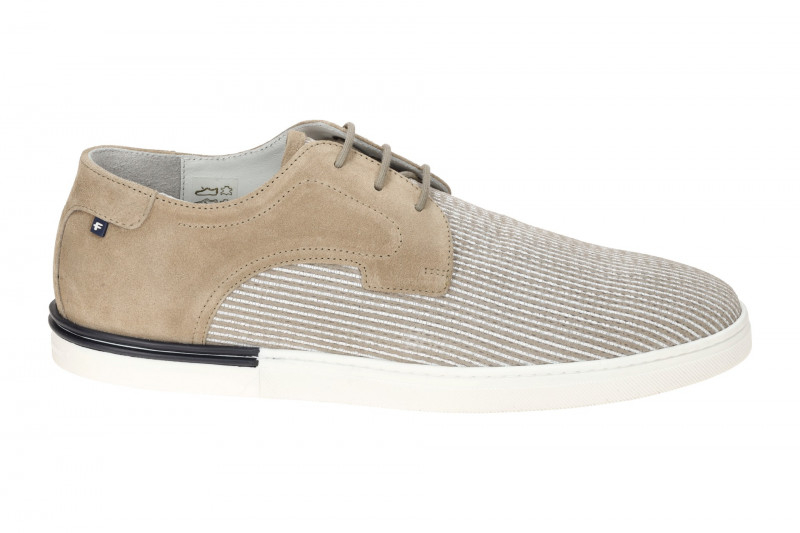 Floris van Bommel De Dekker Schuhe beige weiß gestreift 30288