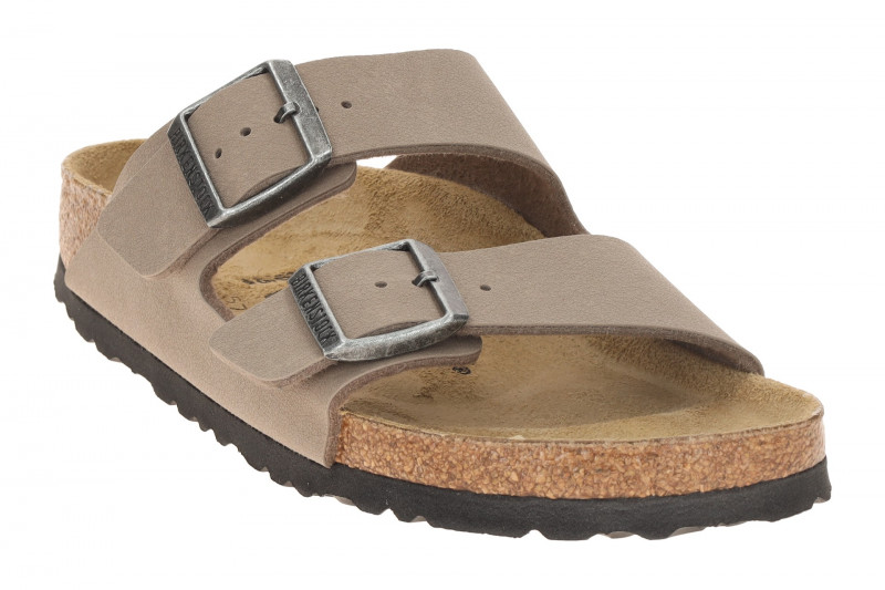 Birkenstock Arizona Pantolette taupe grau SCHMAL 1032070