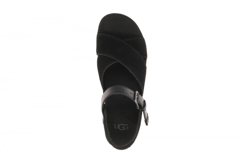 UGG Aubrey Ankle Strap Plateau Sandale schwarz 1167471
