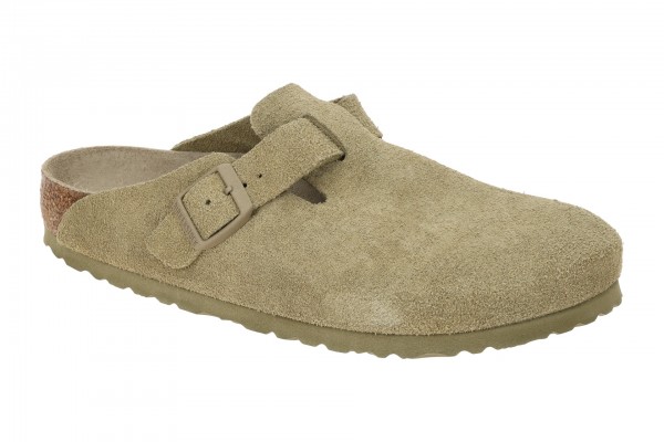 Birkenstock Boston Clogs Pantolette grün khaki Normal-Weit UNISEX 