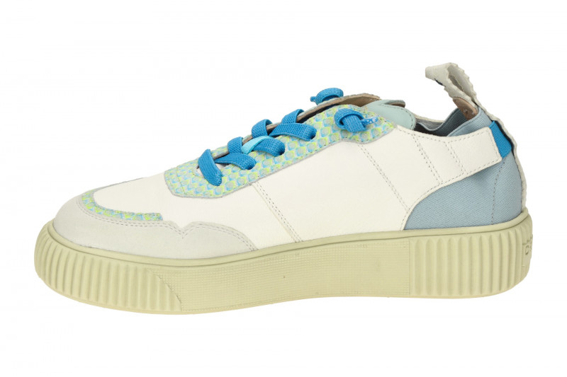 CRICKIT Oakli Stretch Sneaker weiß blau 3D Effekt