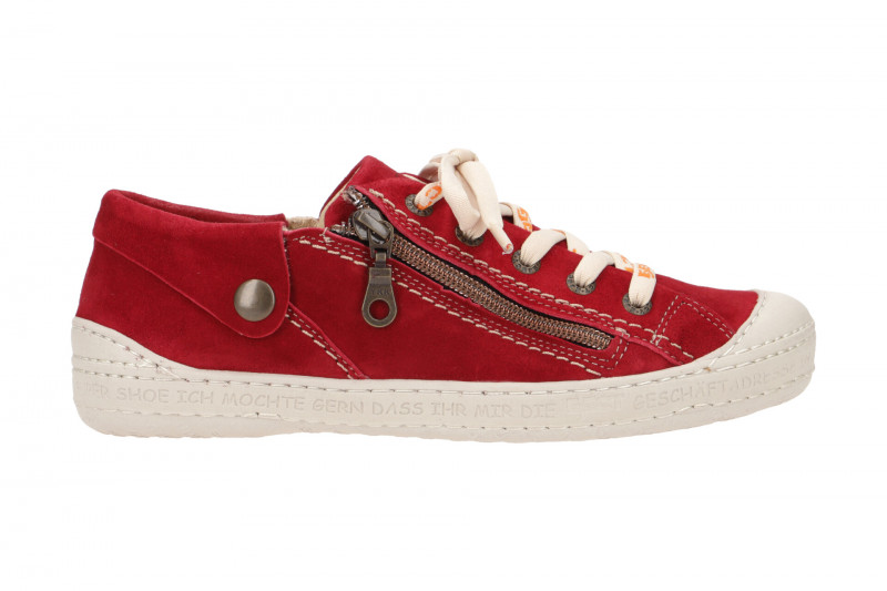 Eject Dass Schuhe Sneaker rot Velour 13001