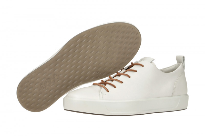 Ecco Soft 8 Schuhe weiß Herren Sneakers