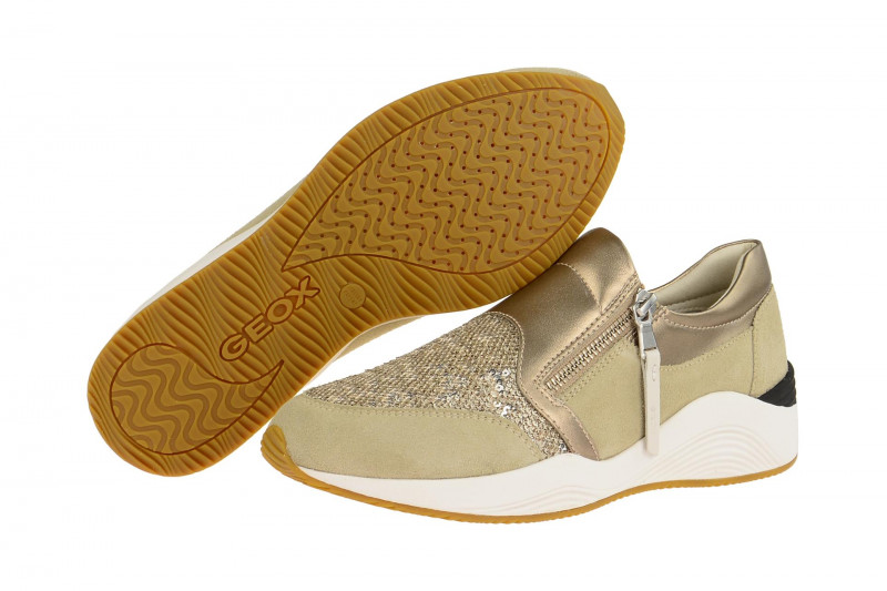 Geox Omaya Schuhe beige gold D620SA