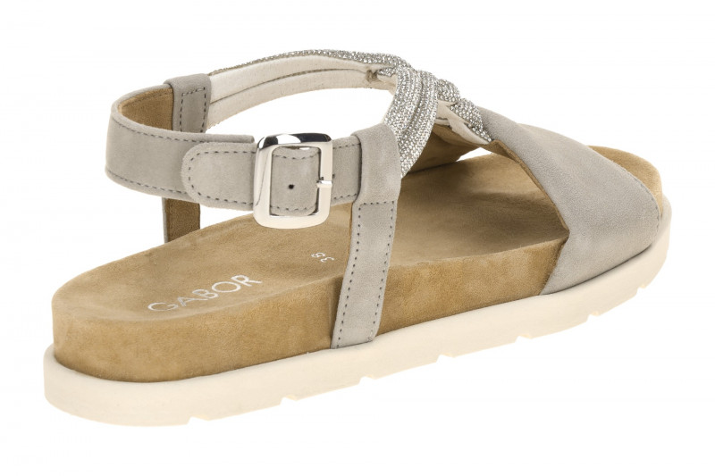 Gabor Fashion Sandale grau silber Strass 84.601.12
