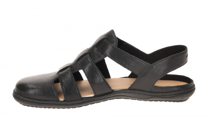 Josef Seibel Damen Sandale Caitlyn 01 schwarz Barfußschuhe