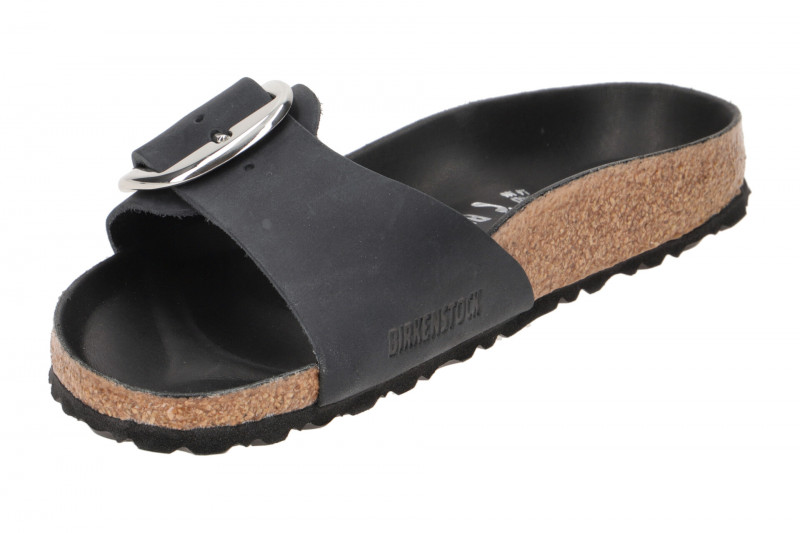 Birkenstock Madrid Big Buckle Pantolette schwarz SCHMAL 1006523