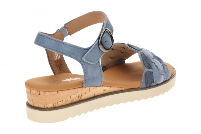 Gabor Sandale blau Velour 82.758.26