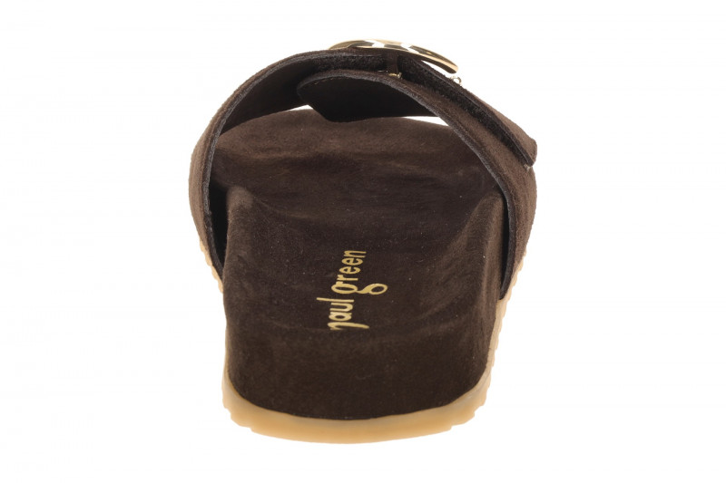 Paul Green Leder Pantoletten braun gold 6170