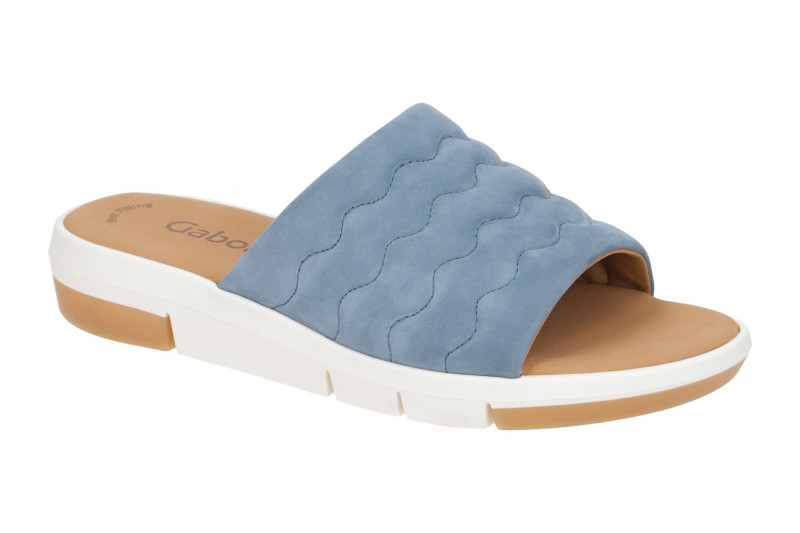 Gabor Pantolette jeans blau Soft-Nubuk 84.601.16