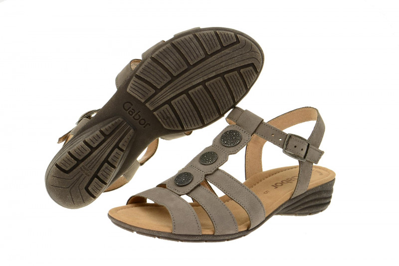 Gabor Sandale grau fumo Nubuk 24.552.13