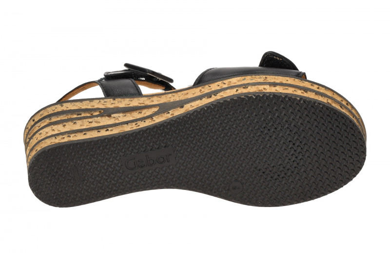 Gabor Plateau Sandale schwarz Nappa 84.653.27