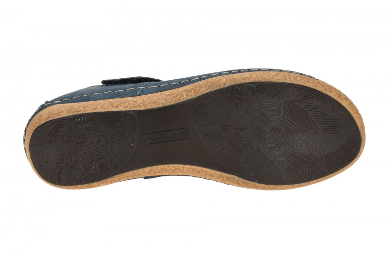 Waldläufer Heliett Sandale blau jeans Klett H-Weite 342025