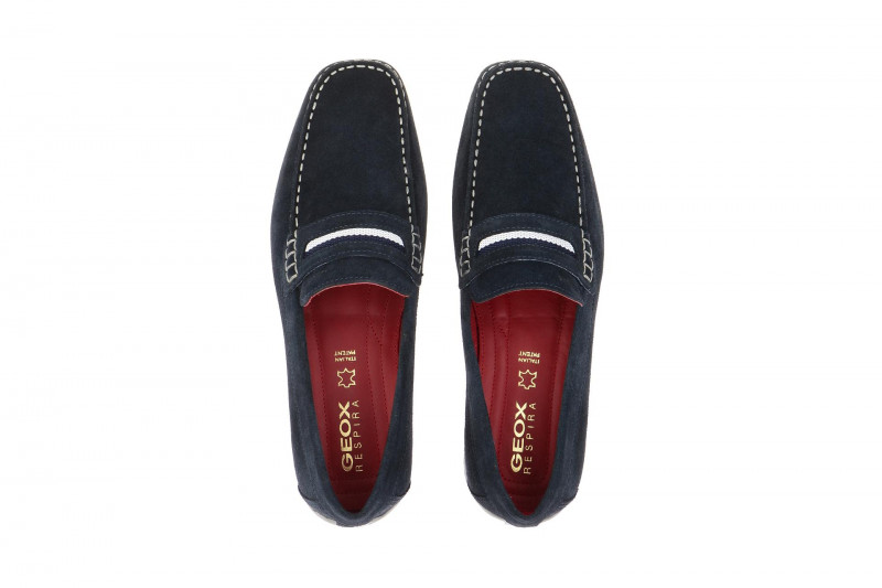 Geox Snake Mokassin Schuhe blau U5207A