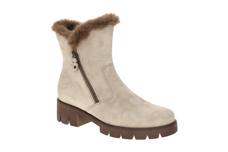 Gabor Stiefelette grau Fellkragen 8018.04.005