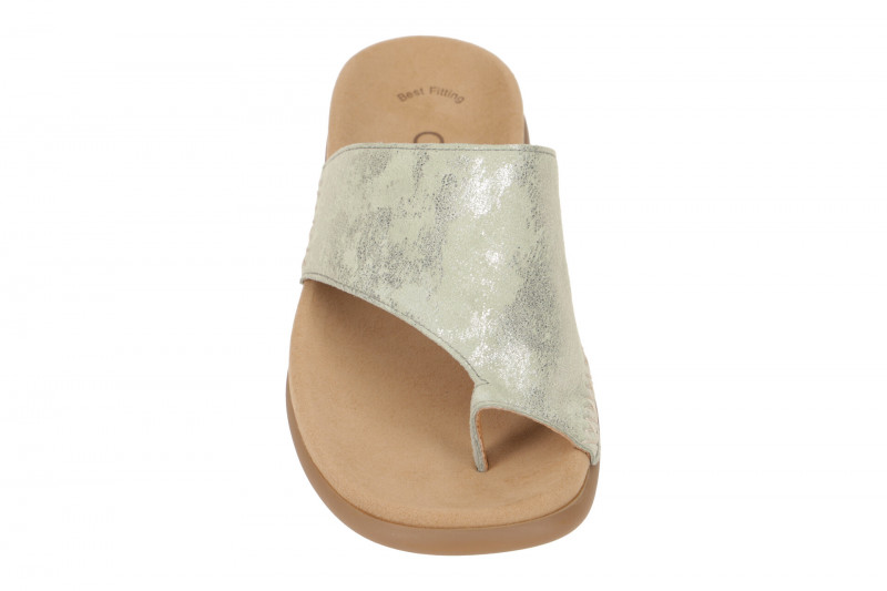 Gabor Pantolette mint grün metallic Zehentrenner 23.700.63