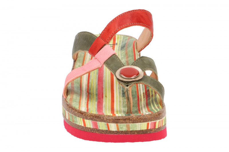 Think Zega Pantolette grün rot kombi