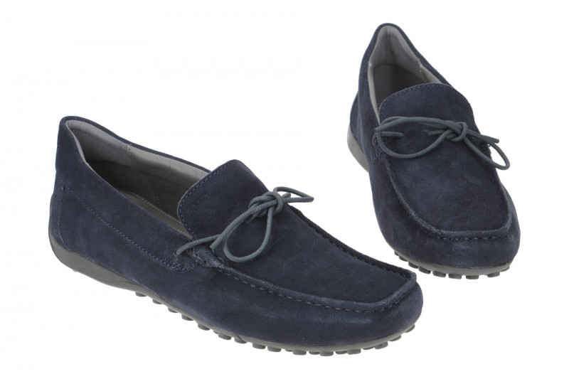 Geox Snake Mokassin Schuhe dunkel-blau Schleife U3507D