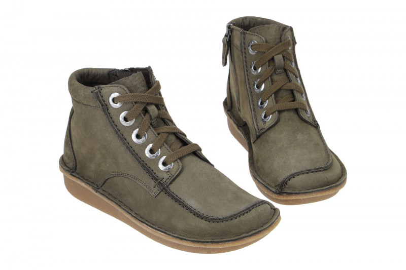 Clarks Funny Cedar Schuhe Boots grün olive 26173886