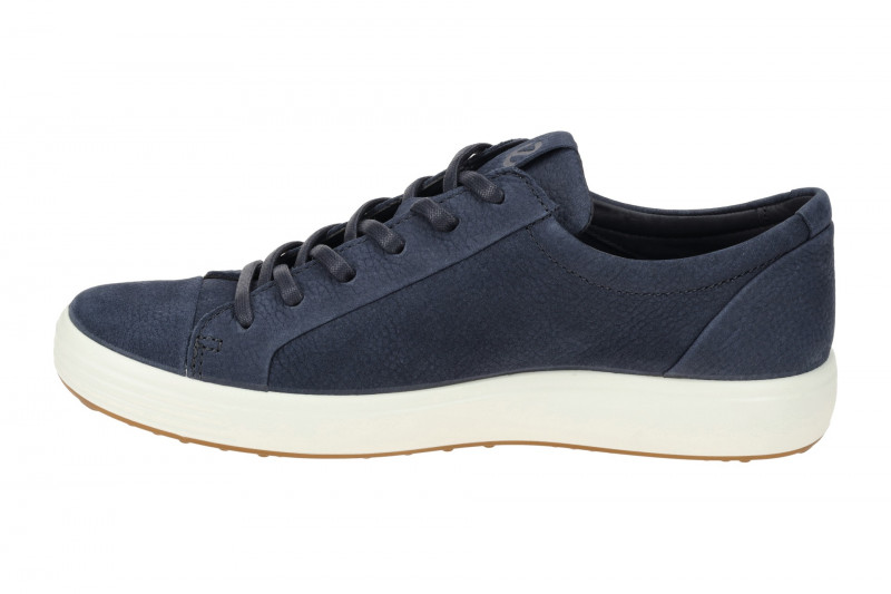 Ecco Soft 7 Schuhe dunkelblau Nubuck Sneaker 470364