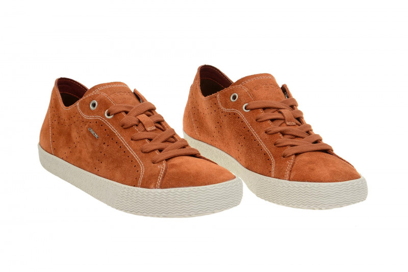 Geox Respira Smart Herren Sneakers in orange Wildleder Schuhe