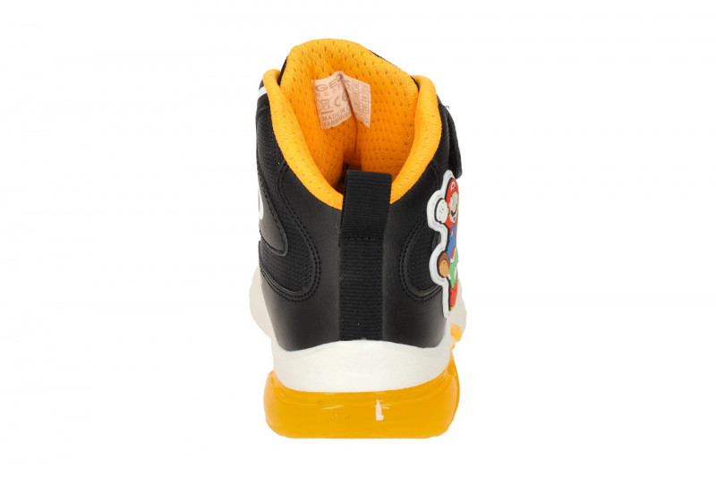 Geox Kinder Schuhe schwarz gelb Super Mario J46LBJ