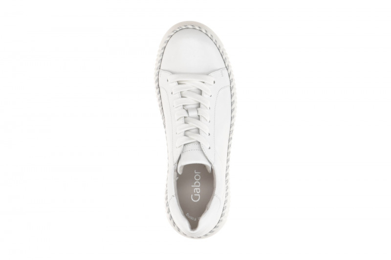 Gabor Schuhe weiß silber Plateau Sneakers 73.240.29