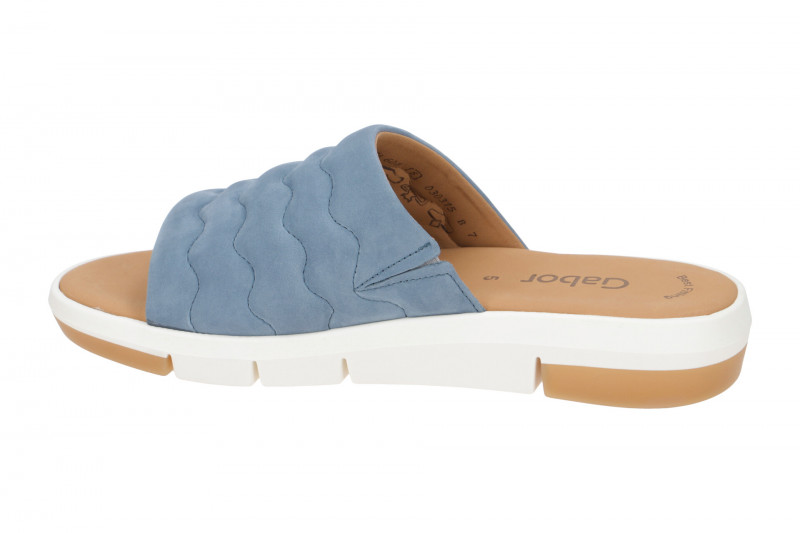 Gabor Pantolette jeans blau Soft-Nubuk 84.601.16