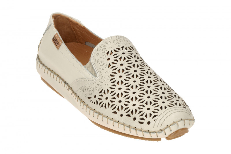 Pikolinos Jerez Slipper weiß nata Blütenmuster 578-4907