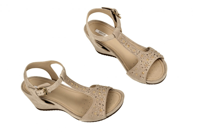 Geox Rorie Keil Sandale beige