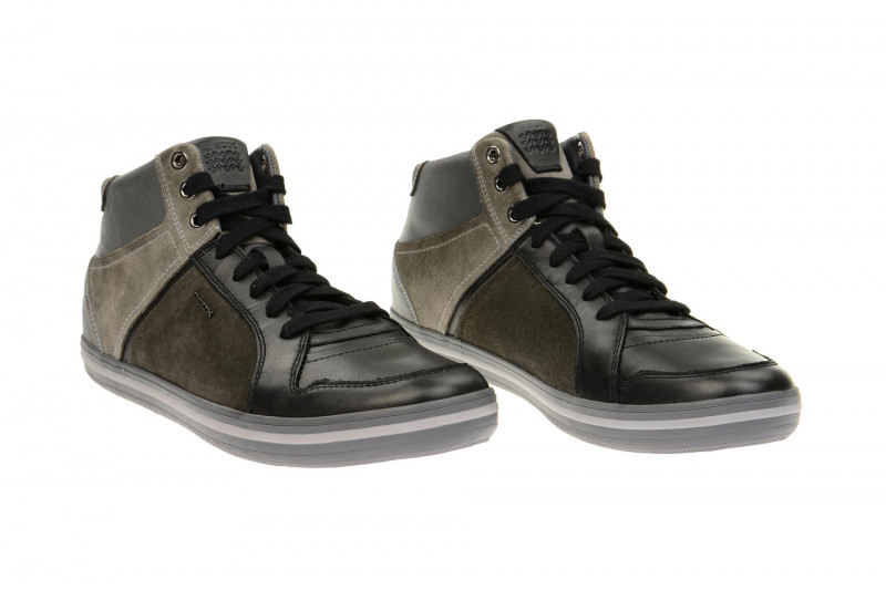 Geox Respira Box E Sneakers in schwarz dunkelgrau Herren Stiefelette