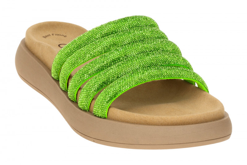 Gabor Plateau Pantolette grün Strass 63.752.89