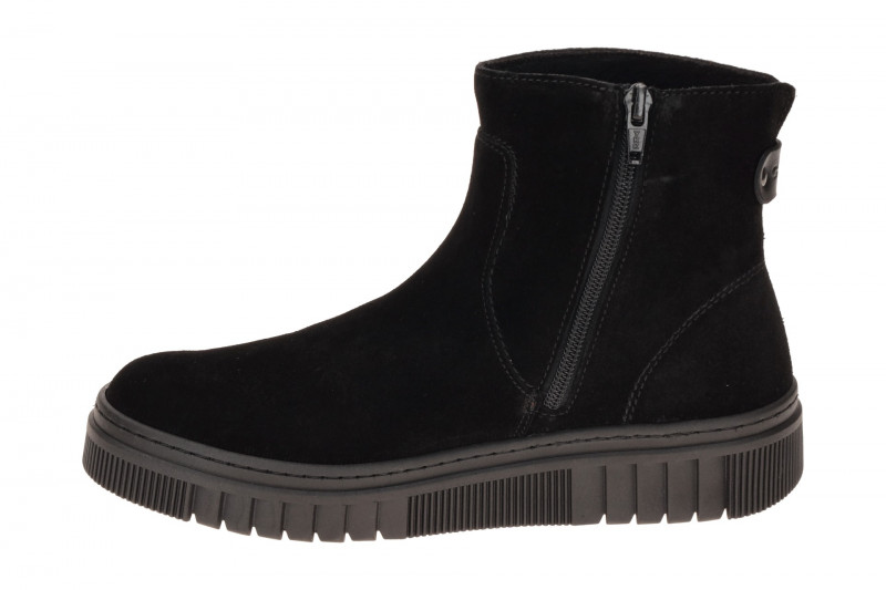 Gabor Stiefelette schwarz Zip Boots Velour 8008.02.001
