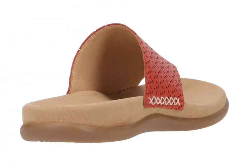 Gabor Zehentrenner Pantolette rot Nappa Stamp