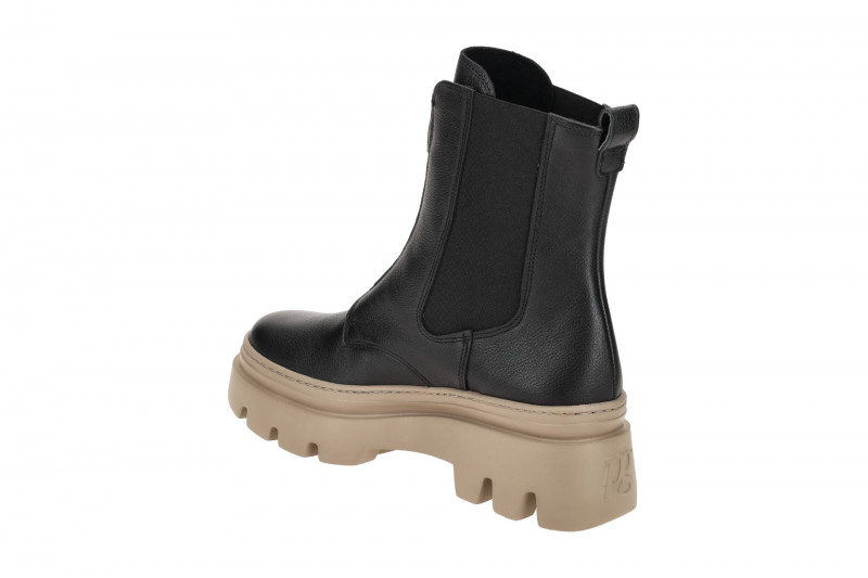 Paul Green 8030 Plateau Boots schwarz Front-Zip