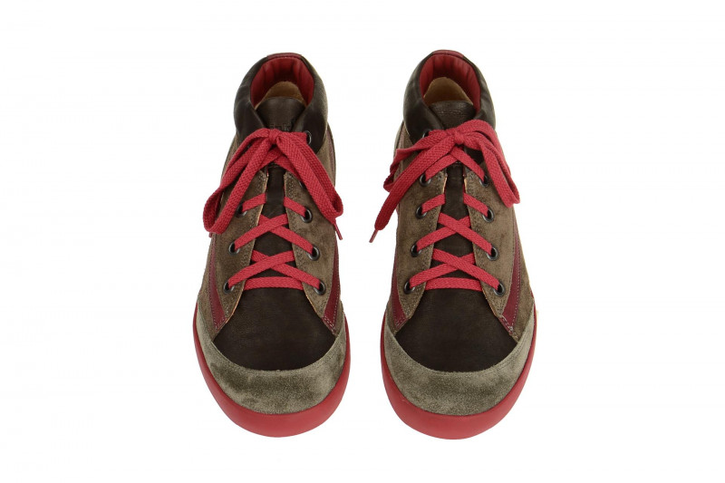 Think Zagg Schuhe braun grau rot