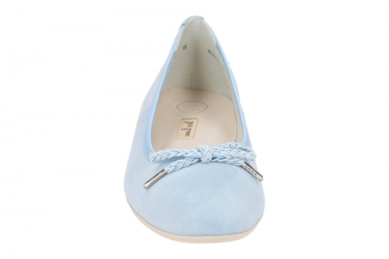 Paul Green Ballerinas Schuhe hellblau lago Samt 2925