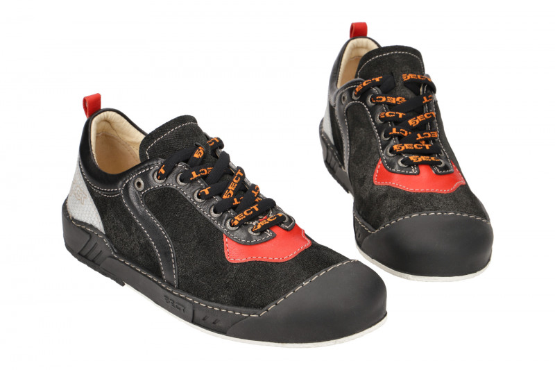 Eject Puzzle Schuhe schwarz rot silber 20233