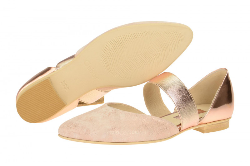 Gabor Riemchen Ballerina beige rosa