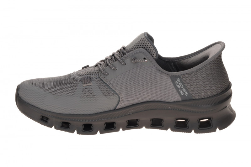 Skechers Glide Step Schuhe grau schwarz Herren SLIP-INS 232930