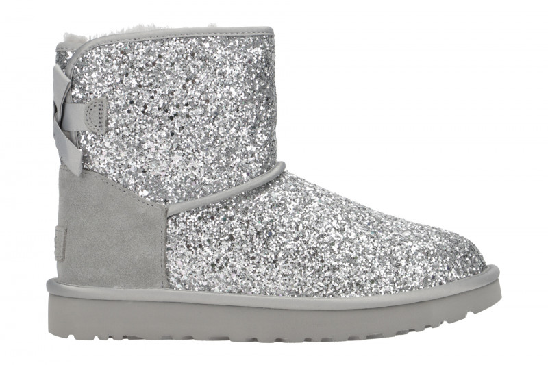 UGG Stiefel silber Classic Mini Bow Cosmos