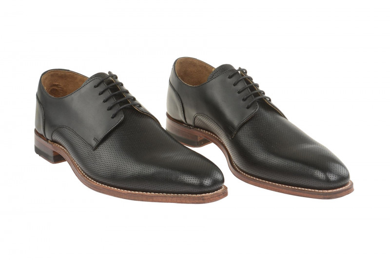 Gordon & Bros Milan Schuhe schwarz perforiert 4374-G