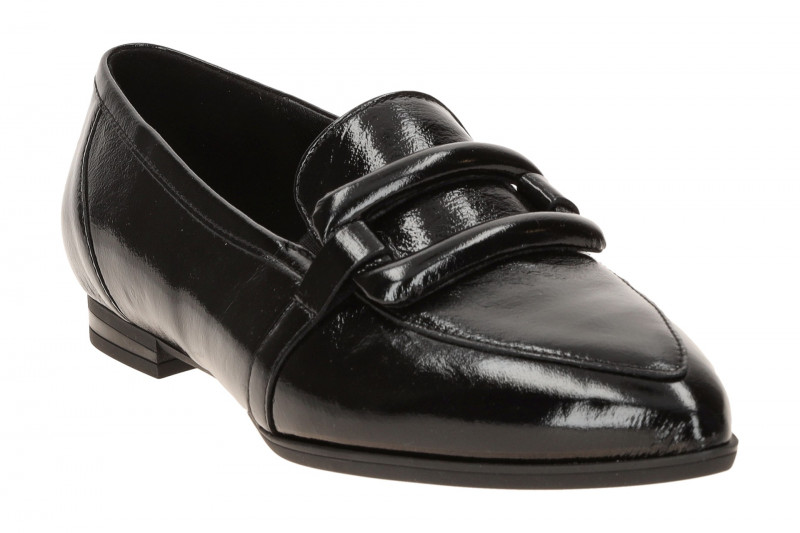 Gabor Schuhe Slipper schwarz Lack Loafer 3019.02