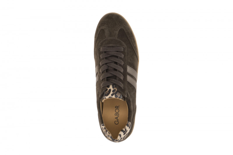 Gabor Schuhe Retro-Sneakers braun Leo Velour 6011.01.003