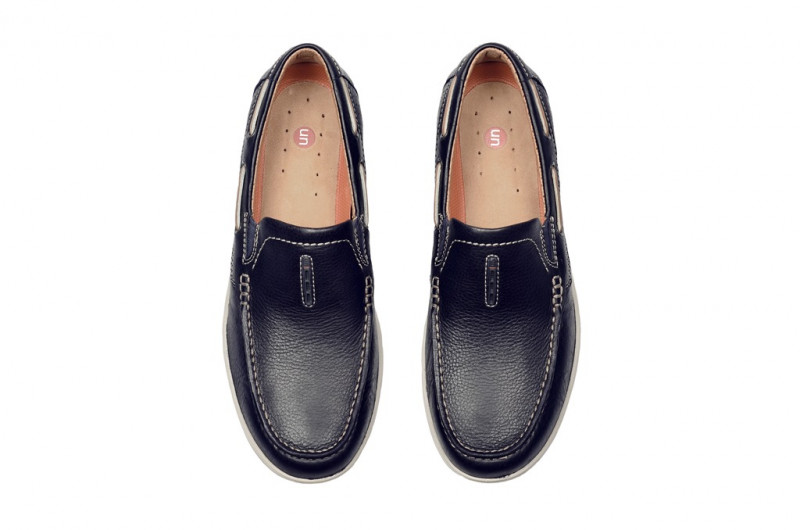 Clarks Slipper Unnautical Bay blau navy Gr 41.5