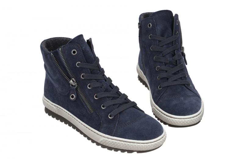 Gabor Stiefelette Mid-Sneakers blau Velour 93.754.16