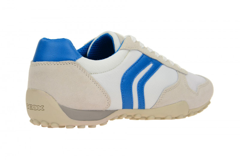 Geox Respira Snake C Sneakers in weiß blau Herren Schnürschuhe