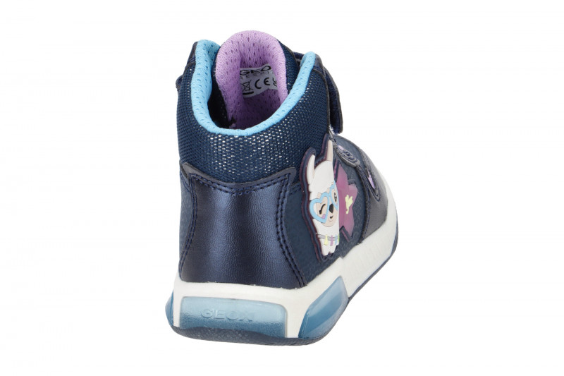 Geox Inek Lama Schuhe dunkelblau Blinker Kinderschuhe J16ASC