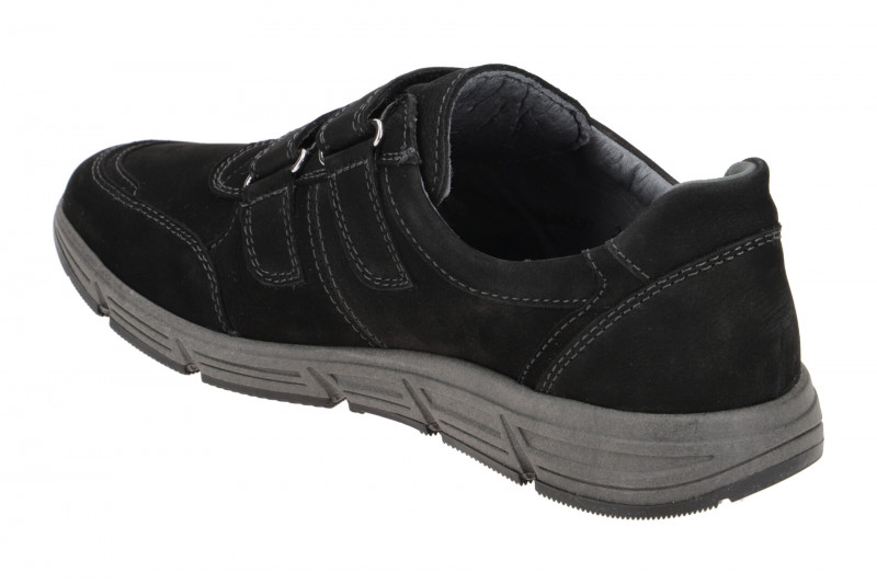 Waldläufer Haslo Schuhe Herren schwarz Klett Nubuck 323301